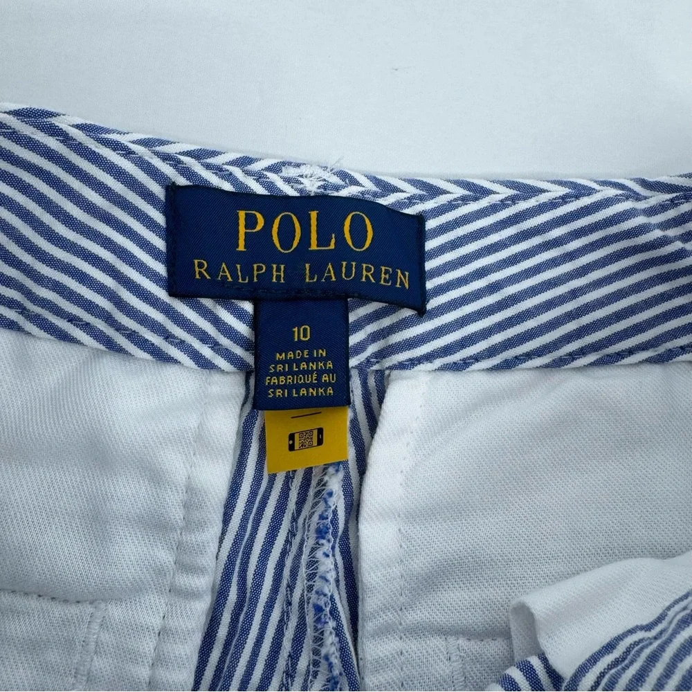 NWT New Ralph Lauren POLO Boys Shorts Size 10 Seersucker Stretch